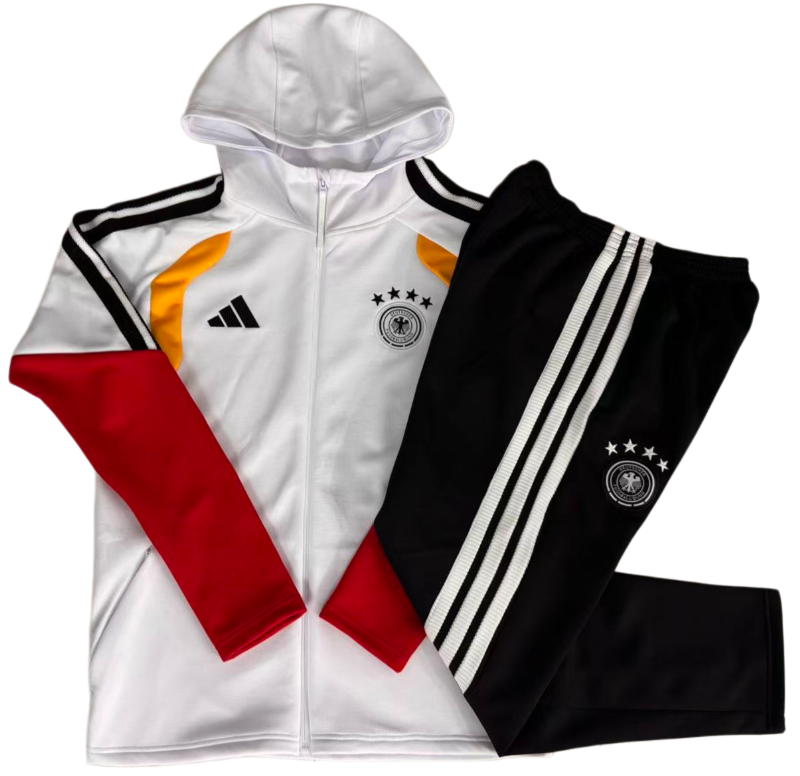 2026-27 Mens Germany white Hoodie Jacket Tracksuit F647#