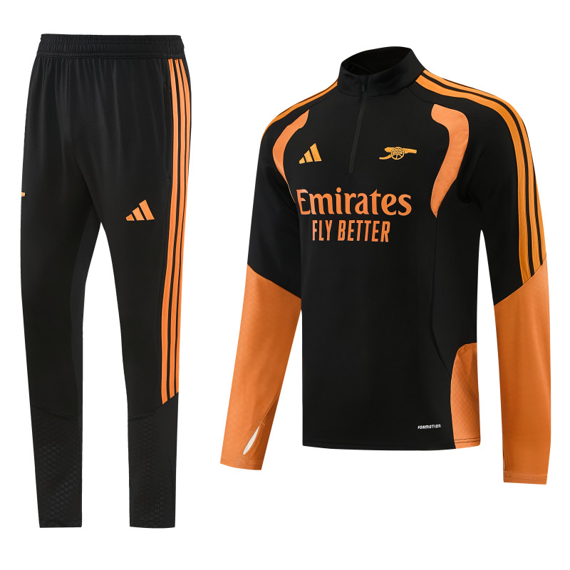 2026-27  Arsenal Black Half Pull Tracksuit