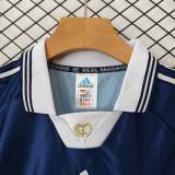 1998-99 Real Madrid Retro Away blue  Soccer Jersey