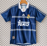 1998-99 Real Madrid Retro Away blue  Soccer Jersey