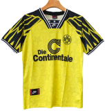 1994-95 Mens Borussia Dortmund Retro yellow Home soccer Jersey