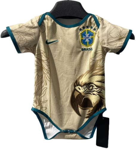 2026-27 Brazil Baby khaki Infant Crawl Suit