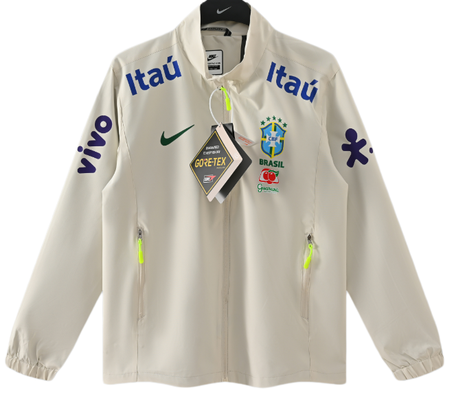 2026-27 Brazil Nike off white hatless Windbreaker （无帽）