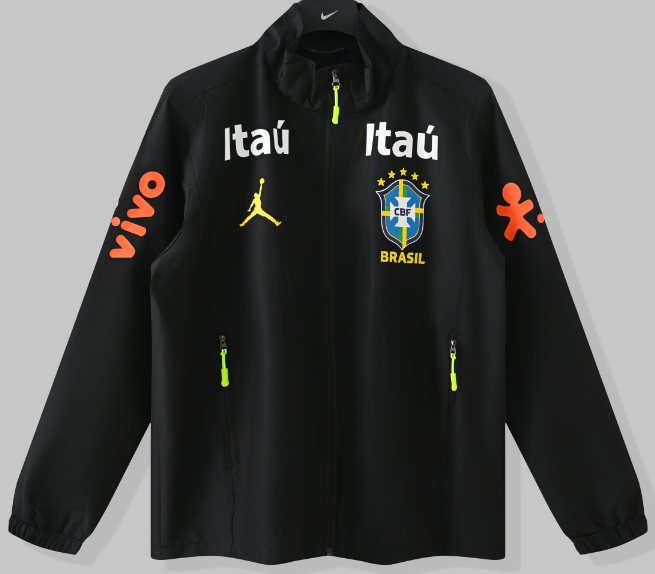 2026-27 Brazil black hatless Windbreaker （无帽）
