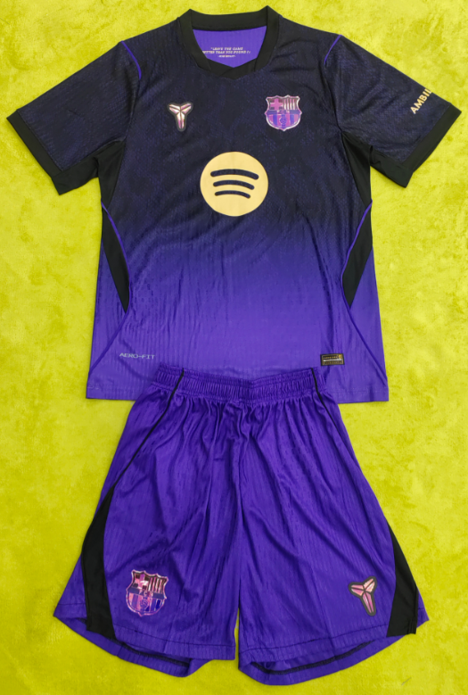 2026-27 Kids Barcelona  away Purple soccer jersey