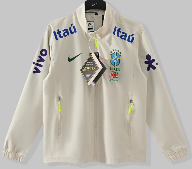 2026-27 Brazil Nike off white hatless Windbreaker （无帽）