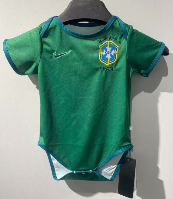 2026-27 Brazil Baby green Infant Crawl Suit