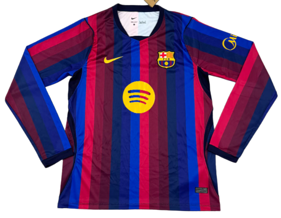 2026-27 Mens Barcelona home Long Sleeve  soccer Jersey