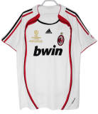 2006-07 Mens  AC Milan away Retro white soccer Jersey