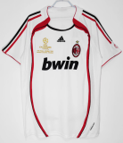 2006-07 Mens  AC Milan away Retro white soccer Jersey
