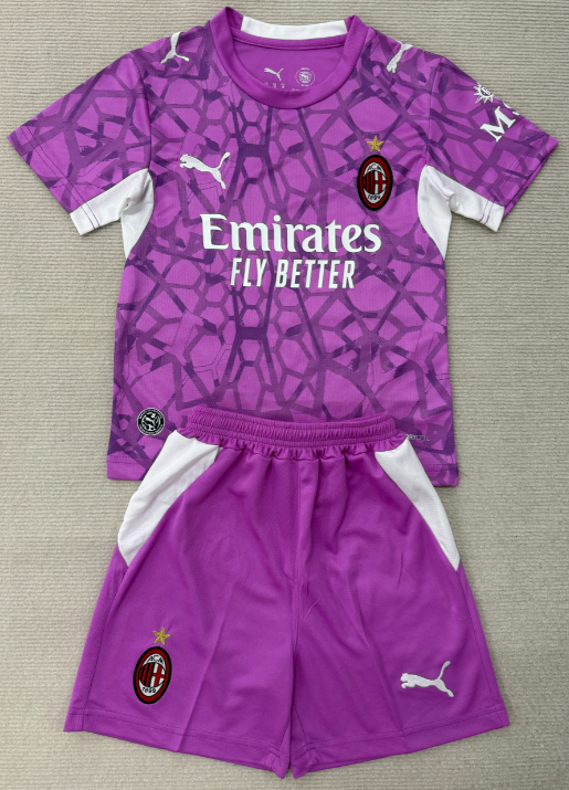 2026-27 Kids AC Milan goalkeeper Purple  Soccer Jersey