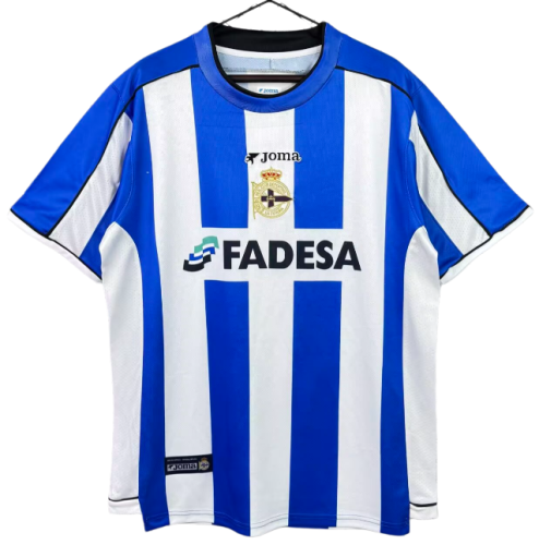 2002-03 Mens Deportivo La Coruna  home retro Jersey