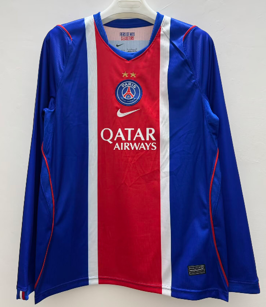 2026-27 Mens PSG home Long Sleeve embroidery blue Soccer Jersey