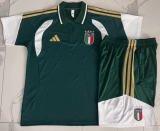 2026-27 Italy  dark green Polo Training Short Suit C2622#