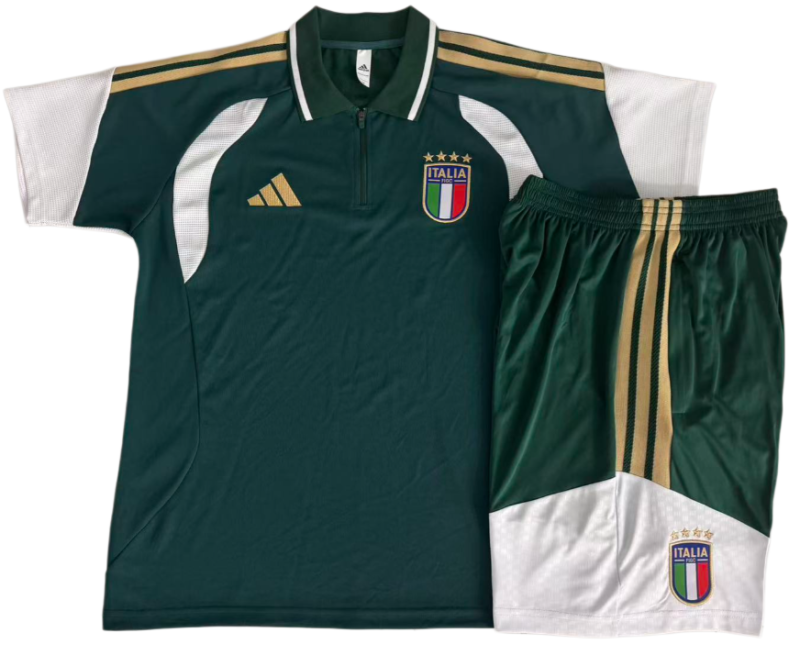 2026-27 Italy  dark green Polo Training Short Suit C2622#