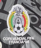 1998 Mens Mexico Black Retro Soccer Jersey
