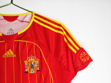 2006 Mens Spain home Retro red soccer Jersey