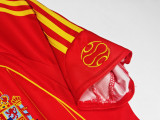 2006 Mens Spain home Retro red soccer Jersey