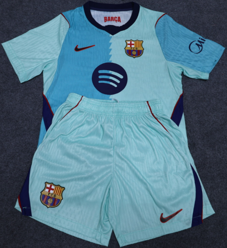 2026-27 Mens Barcelona third away blue player soccer jersey