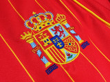 2006 Mens Spain home Retro red soccer Jersey