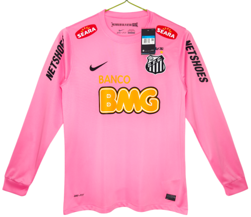 2013 Mens Santos pink Retro Long sleeve Jersey
