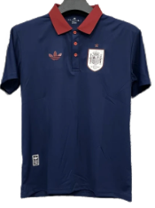 2026-27 Spain navy blue Casual Edition Polo Fans Soccer Jersey