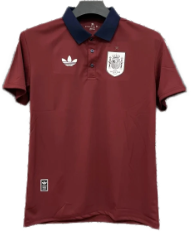 2026-27 Spain burgundy Casual Edition Polo Fans Soccer Jersey