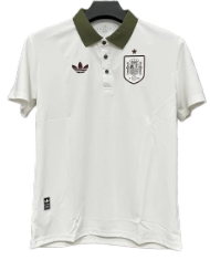 2026-27 Spain white Casual Edition Polo Fans Soccer Jersey