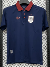 2026-27 Spain navy blue Casual Edition Polo Fans Soccer Jersey