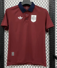 2026-27 Spain burgundy Casual Edition Polo Fans Soccer Jersey