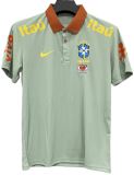 2025-26 Mens Brazil green  Polo soccer jersey