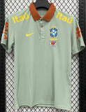2025-26 Mens Brazil green  Polo soccer jersey