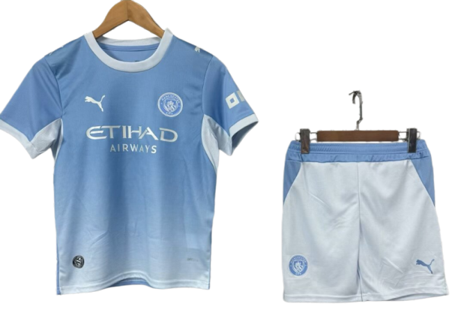 2026-27 Kids Manchester City home blue soccer  jersey