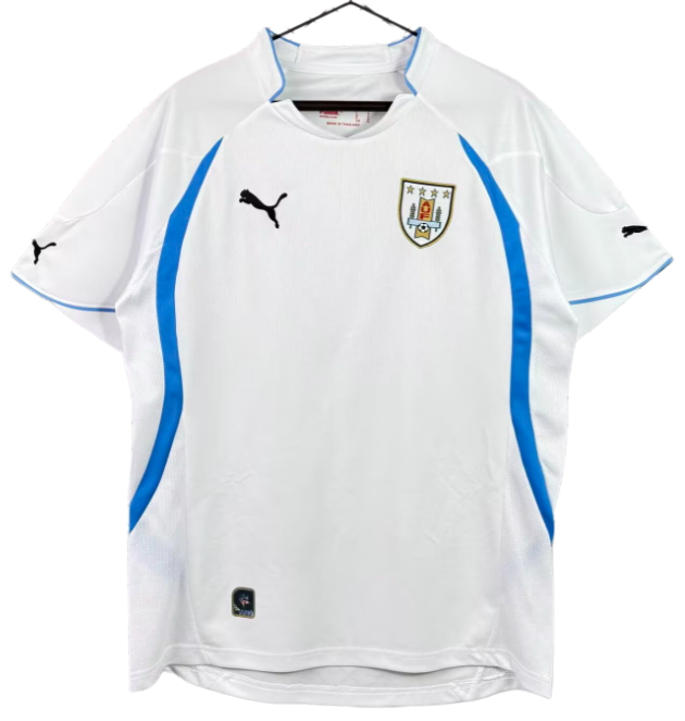 2010-12 Mens Uruguay away white  Soccer Jersey