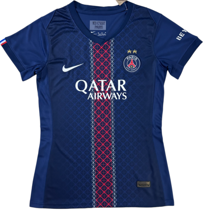 2025-26 Women PSG Home blue  Soccer Jersey （Have Two Stars⭐⭐)