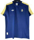 2026-27 Mens Real Madrid  blue Casual Edition Fans Training Shirts
