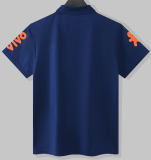 2025-26 Mens Brazil royal blue  Polo soccer jersey
