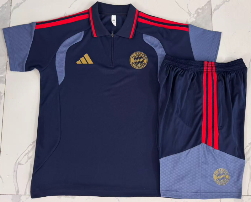 2026-27 Mens Bayern Munich Polo Training Short Suit C2623#