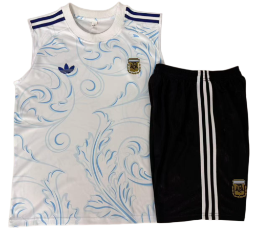 2026-27 Mens  Argentina White vest Training Short Suit