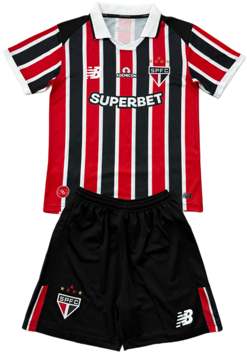 2026-27 Kids Sao Paulo away red soccer jersey