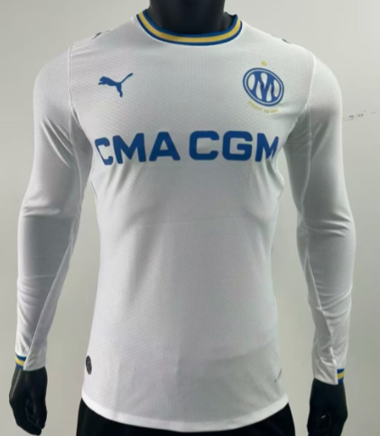 2026-27 Marseille Home Long Sleeve Player Version Soccer Jersey