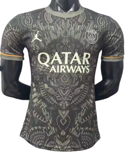2025-26 PSG olive green Concept version Player Version socce jersey