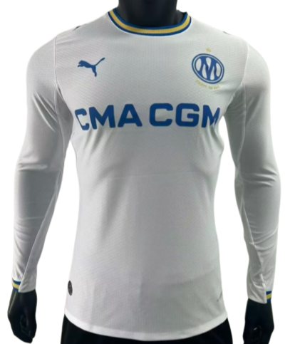 2026-27 Marseille Home Long Sleeve Player Version Soccer Jersey