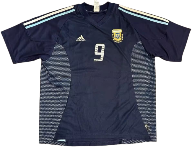2002  Argentina away blue Retro Soccer Jersey