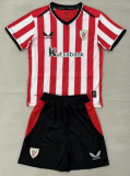 2026-27 Kids  Athletic Bilbao home red  Soccer Jersey