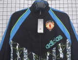 1990 Mens Manchester United Retro black  windbreaker