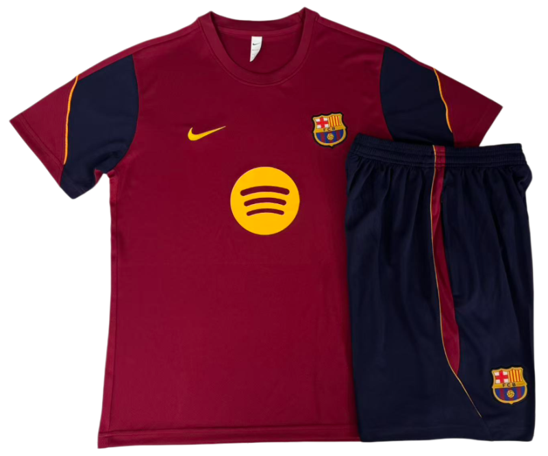 2026-27 Mens Barcelona maroon Training Short Suit J26045#