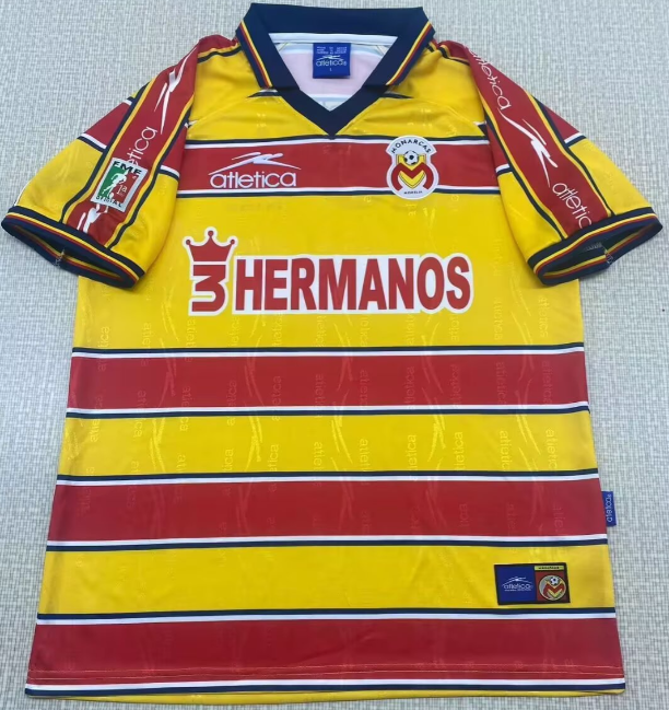 1999-00 Morelia home yellow Retro Soccer Jersey