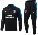 2026-27 Kids Atletico Madrid black  Half-pull  Tracksuit
