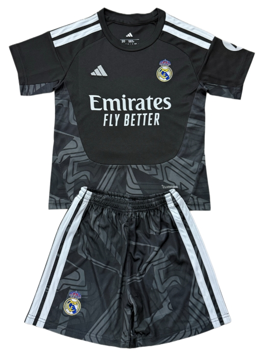 2026-27 Kids Real Madrid goalkeeper black  Soccer Jersey